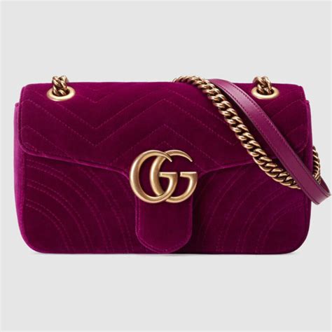 la gucci marmont velluto viola|gucci marmont clutch bag.